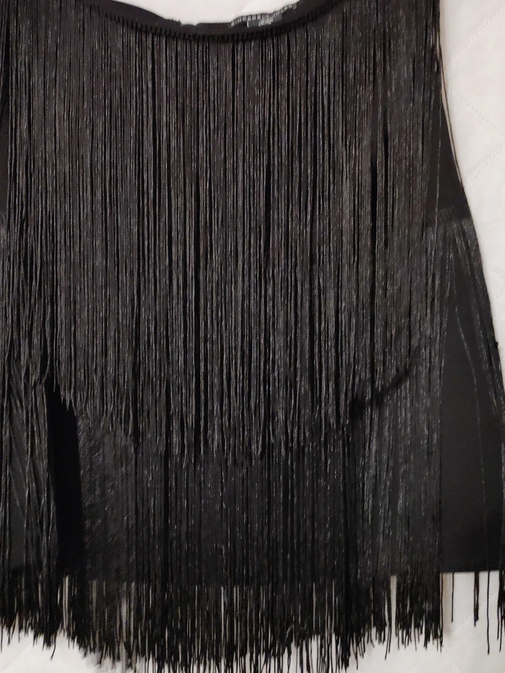 Sincerely Jules Black Fringe Mini Skirt Size Medium